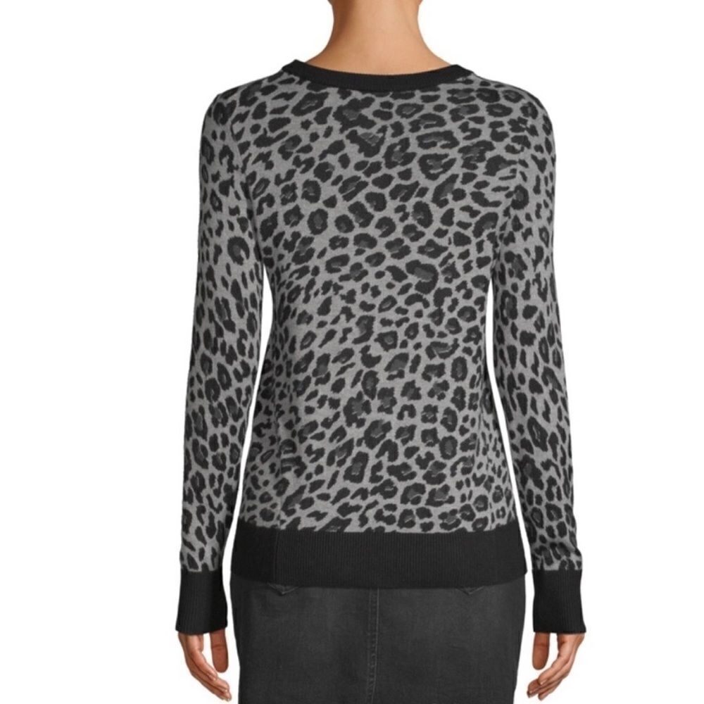 Isaac Mizrahi | Leopard Print Sweater Crew Neck - image 2